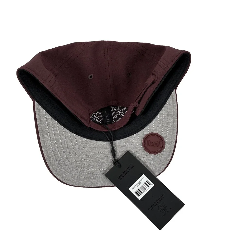 Melin The Legend Port Hydro Performance Hat Cap Wine NWT Golf Adjustable Size L